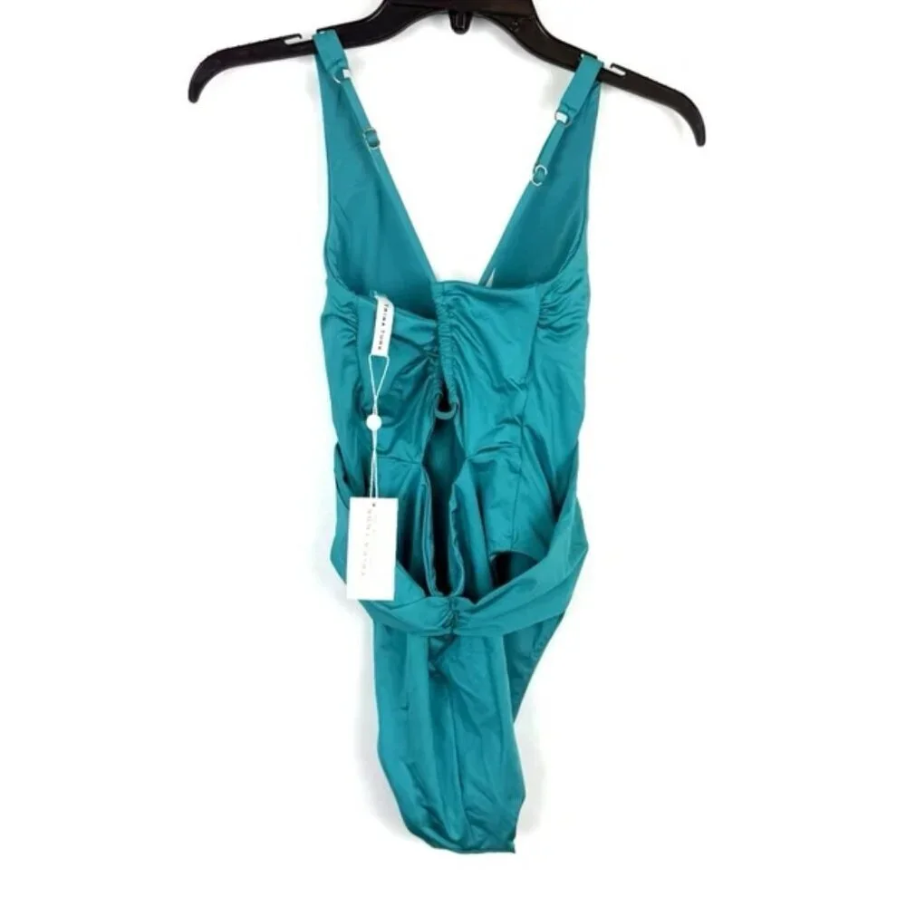 Trina Turk Women’s V Neck Blue One Piece Swimsuit Size 8